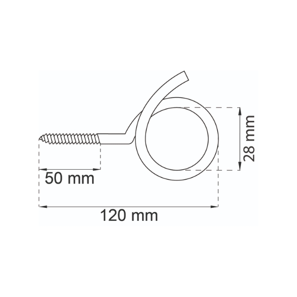 Saparokoukku 2kpl sinkitty, Habo 115