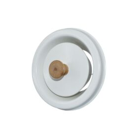 Valkoinen saunan poistoventtiili 125 mm puunupilla