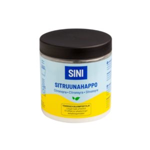 Sini Sitruunahappo – luonnollinen ja tehokas ratkaisu kodin kalkkiongelmiin.