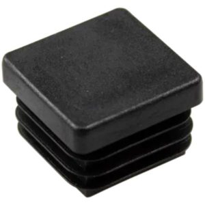 Musta sisätulppa 20 x 20 mm neliöputkille – siisti ja suojaava viimeistely. Pakkauksessa 4 kpl.