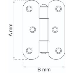 Sokkasarana 572 sähkösinkitty 85 mm, A 70 mm, B 23 mm – 2 kpl SB-pakkaus