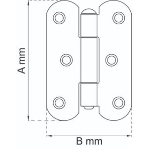 Sokkasarana 572 sähkösinkitty 85 mm, A 70 mm, B 23 mm – 2 kpl SB-pakkaus