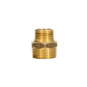 Messinki supistuskaksoisnippa 3/4"-1/2″- kestävä ja helppo liitin LVI- ja putkiasennuksiin. Soveltuu erikokoisten kierreliitosten yhdistämiseen.