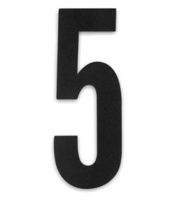 Talonumero 5, 18cm musta