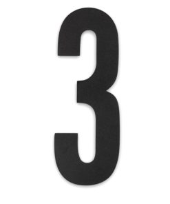 Talonumero 3, 18 cm musta