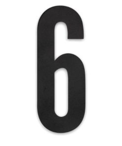 Talonumero 6, 18 cm musta