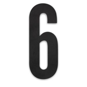 Talonumero 6, 18 cm musta