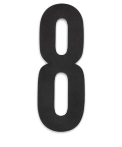 Talonumero 8, 18 cm musta