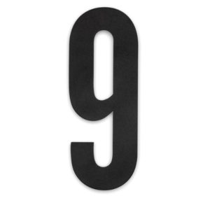 Talonumero 9, 18cm musta