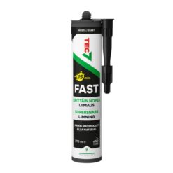 Tec7 Fast liimamassa 290 ml musta patruuna.