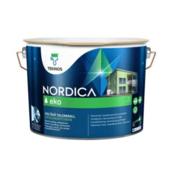 Vesiohenteinen kiiltävä Teknos Nordica Eko muodostaa kovan likaa hylkivän pinnan, joka säilyttää ulkonäkönsä ja värinsä pitkään.