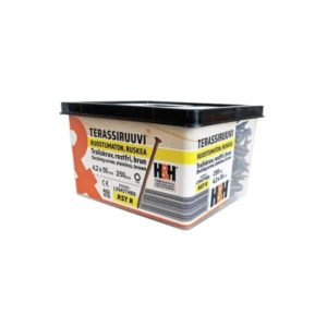 Terassiruuvi A2 4,2x55mm 250kpl Ruskea