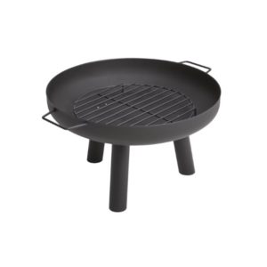 Tulisija Basic 60, pyöreä kolmijalkainen terästulisija, musta Ø60 × K35 cm