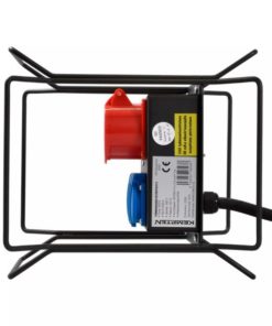 Työmaakeskus THK 316/2/3 – 3 m kaapeli, 2 × 400 V ja 3 × 230 V pistorasiaa, kestävä ratkaisu työmaille. EAN 6438152085585.