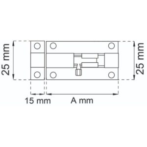 Työntösalpa Habo 4539 75 kiillotettu messinki