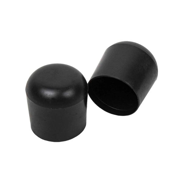 Musta muovinen ulkotulppa 484 kalustejalkoihin, sisähalkaisija 19 mm, ulkomitta 23 mm, korkeus 22 mm. Suojaa lattiaa naarmuilta, pakkauksessa 4 kpl. Tuotekoodi 20502040, EAN 6414672051842.