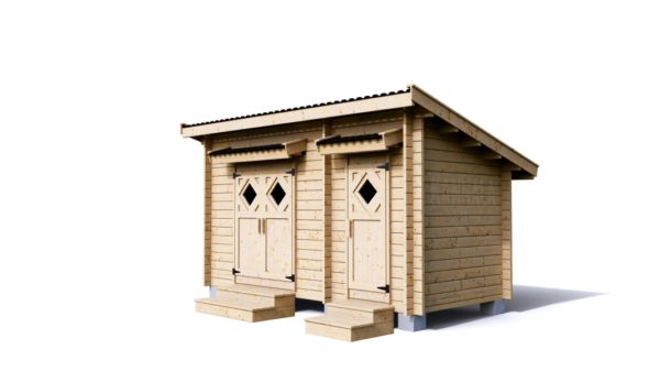 Puucee-varasto 45x145mm 2,02x4,23m 8,5m2