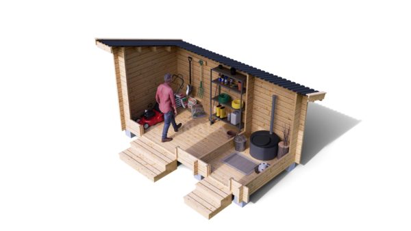 Puucee-varasto 45x145mm 2,02x4,23m 8,5m2 - Image 2