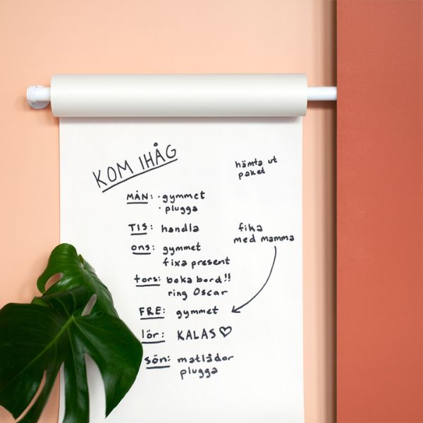 Vaatetanko 1600, valkoinen – Ø 25 mm, pituus 2000 mm, muovipinnoitettu teräsputki