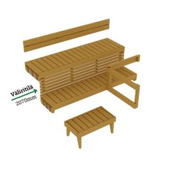 Väliritilä tervaleppä 2070mm