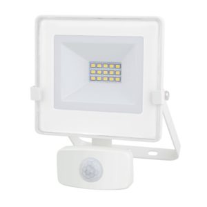 LED-Valonheitin Tunnistimella 10W 1000lm IP44, Valkoinen