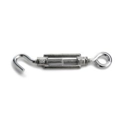 Vanttiruuvi M6 1020 – sähkösinkitty, säätöpituus 110–145 mm, zamakkirunko, teräksinen silmukka ja koukku 7317900114137