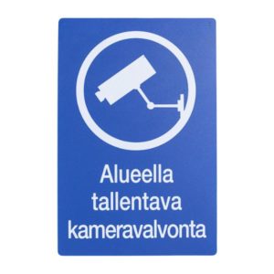 Varoitusmerkki Kameravalvonta 20x30cm