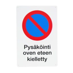 Varoitusmerkki Pysäköinti Kielletty