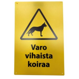 Varoitusmerkki Varo Vihaista Koiraa