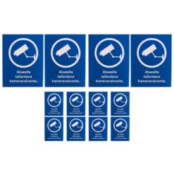 Varoitusmerkki kameravalvonta tarrasarja