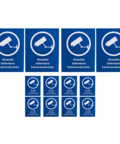 Varoitusmerkki kameravalvonta tarrasarja