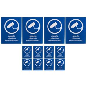 Varoitusmerkki kameravalvonta tarrasarja