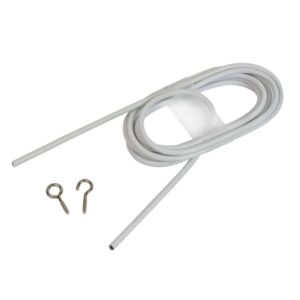 Verhojousi 5 m valkoinen muovitettu teräsvaijeri