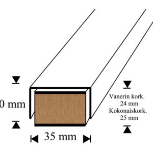 Vesieristekynnys RST 20x35x201000 harj