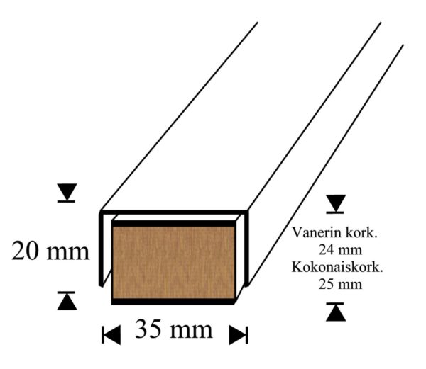 Vesieristekynnys RST 20x35x201000 harj