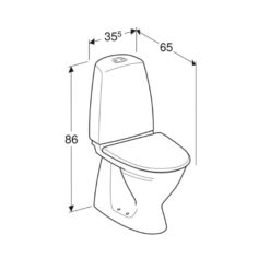 WC-istuin IDO Basic piiloviemäri S-lukko pehmeä kansi