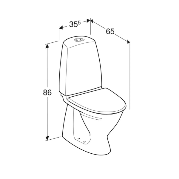 WC-istuin IDO Basic piiloviemäri S-lukko pehmeä kansi