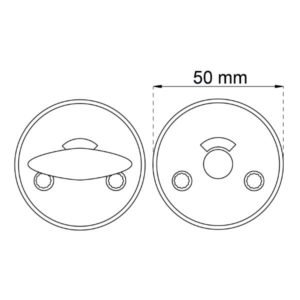 WC-vääntönuppi Habo A262 Torino valkoinen