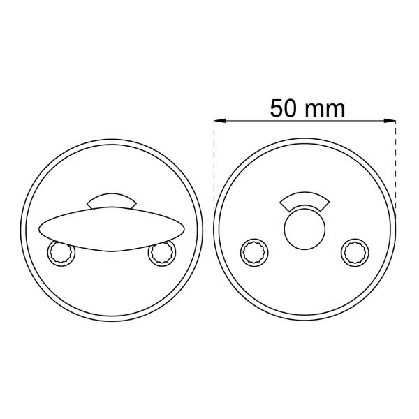 WC-vääntönuppi Habo A262 Torino valkoinen