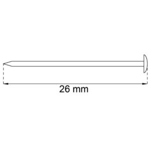 X-koukku naula 695, messingöity – teräsnaula X-koukkuihin, 10 kpl/pkt. ART.NR 49619, EAN 7317900049613.