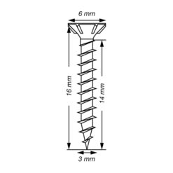 Yleisruuvi uppokanta 3,0x16mm 200kpl SPAX