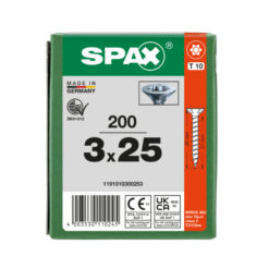 Yleisruuvi uppokanta 3,0x25mm 200kpl SPAX