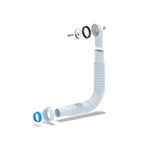 Ylivuotoputken yhde Ø 41,5 mm, pyöreä – liitososa altaan ylivuotoputkeen ja poistokokonaisuuteen. EAN 4772101004732.