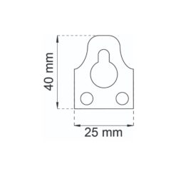 Kalustekannatin 4kpl 25x40mm, Habo 637