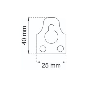 Kalustekannatin 4kpl 25x40mm, Habo 637