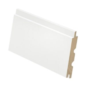 Sisäpaneeli STS4 15x120x4480 Päätypontattu, valkoinen, kosteudenkestävä