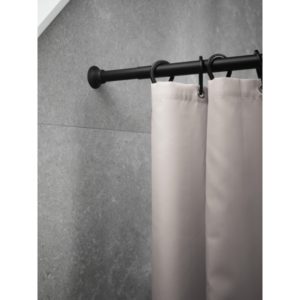 Suihkuverhotanko 75-220cm musta, Habo